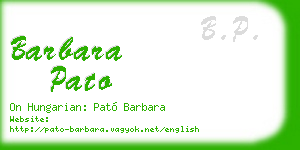 barbara pato business card